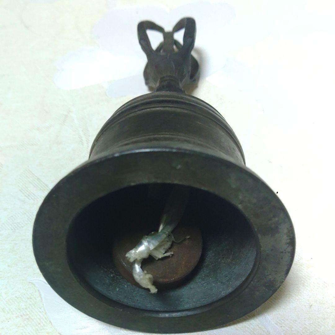 古銅　金剛鈴　五鈷鈴　密教法具　独鈷鈴　　銅製　仏教美術　ア12