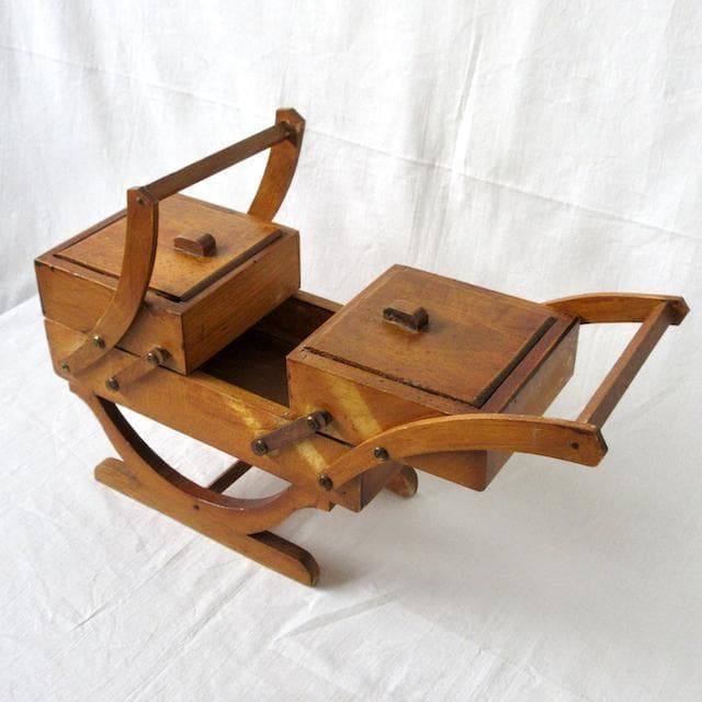 フランス製　アンティーク　ソーイングボックス