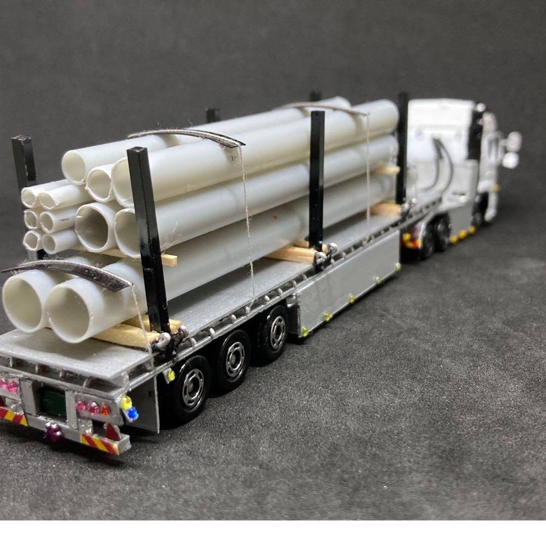 トミカ風ミニカー改造日野プロフィアまな板トレーラー