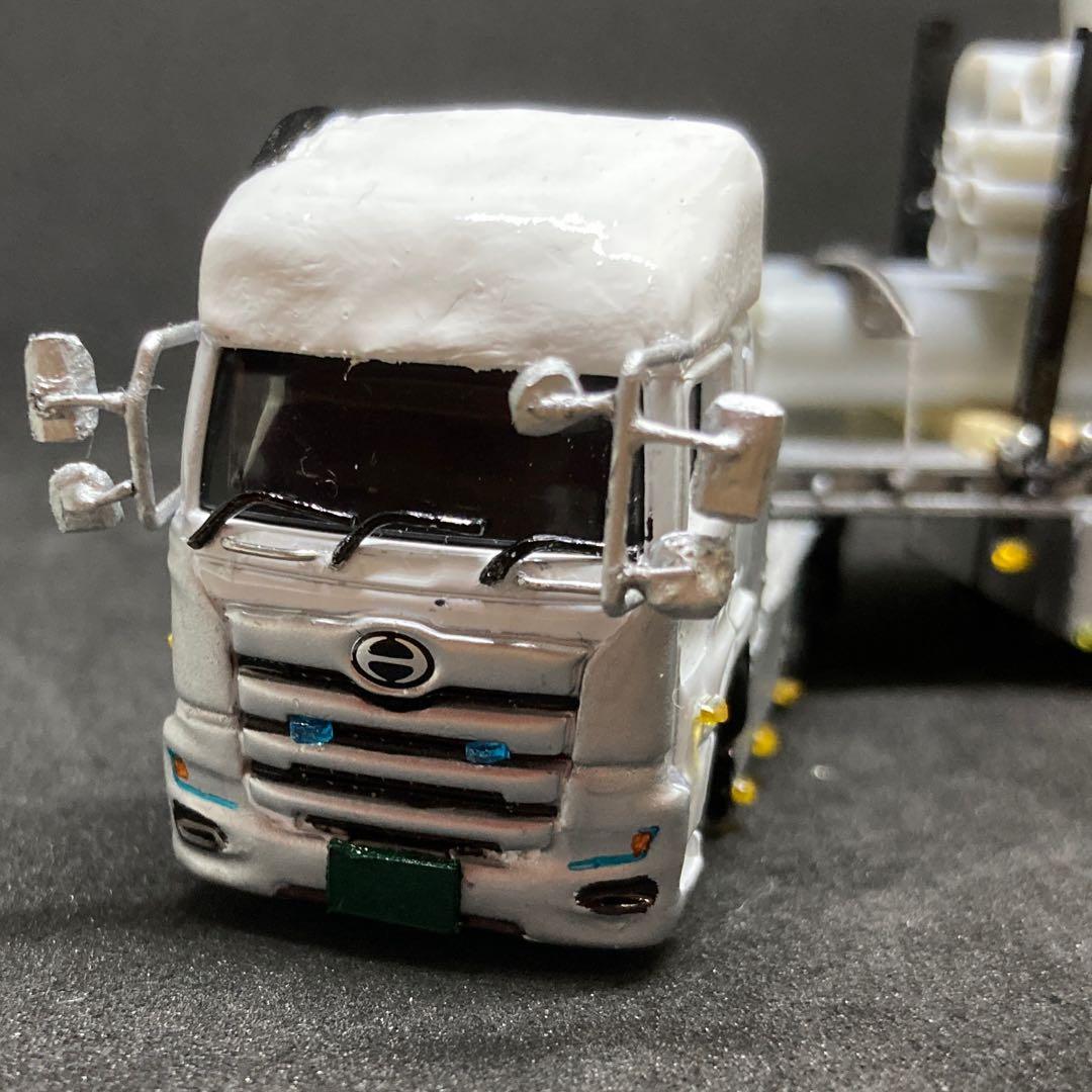 トミカ風ミニカー改造日野プロフィアまな板トレーラー
