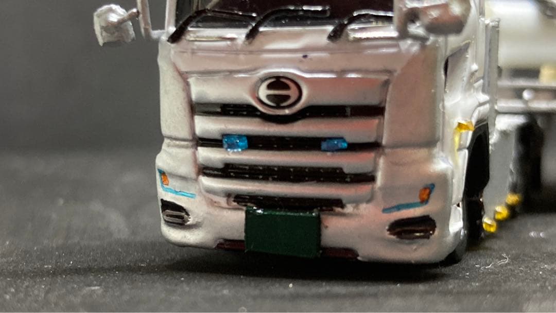 トミカ風ミニカー改造日野プロフィアまな板トレーラー