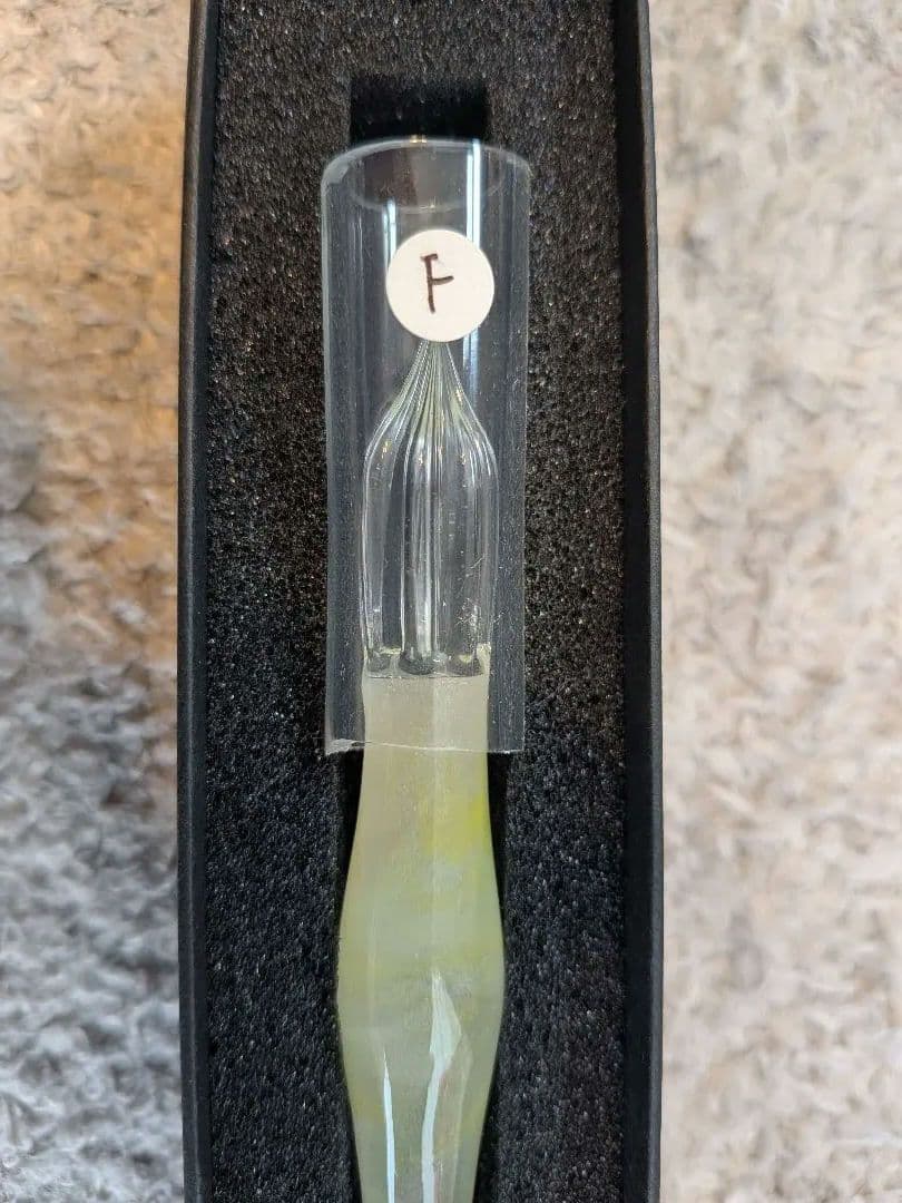 【新品未使用】aunガラスペン　光彩　色流し　春風　F