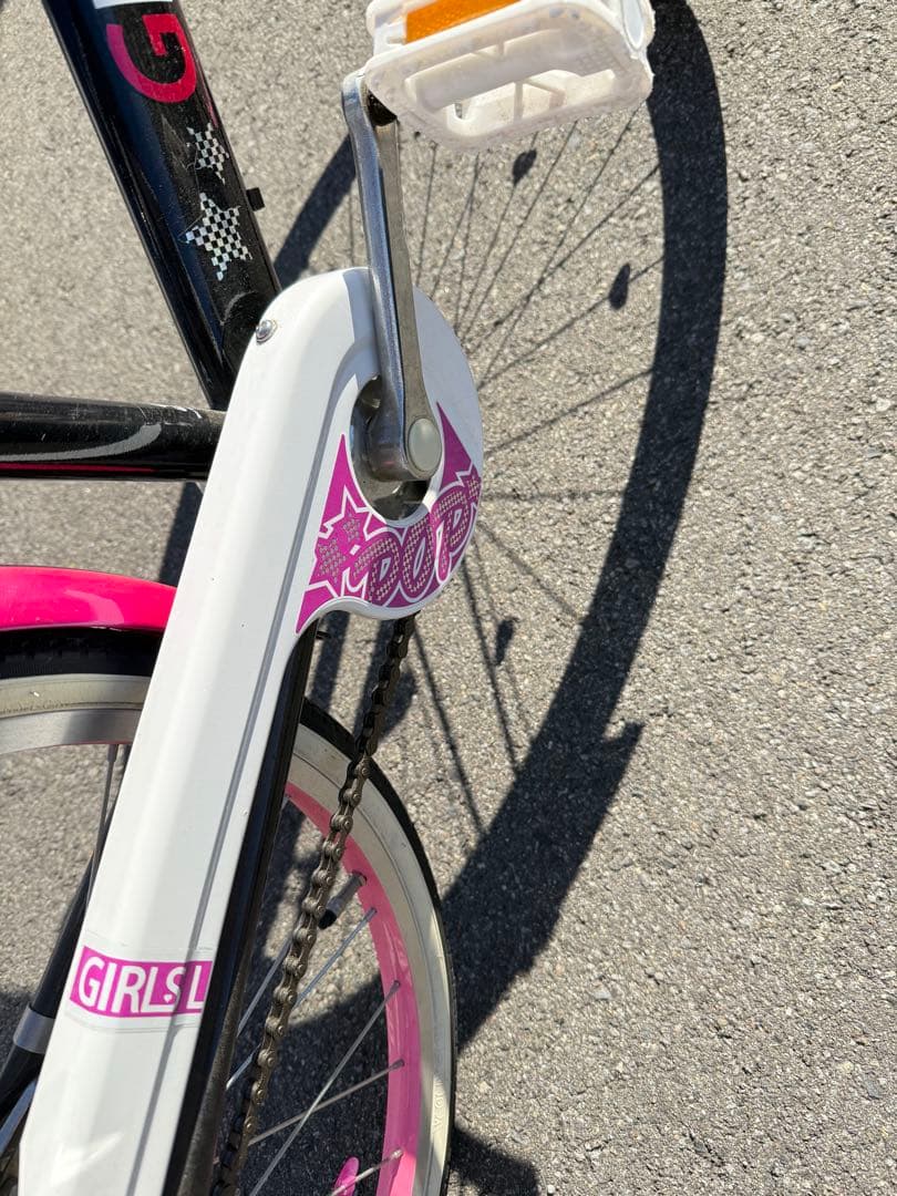 美品、子供自転車、22インチ、ピンク