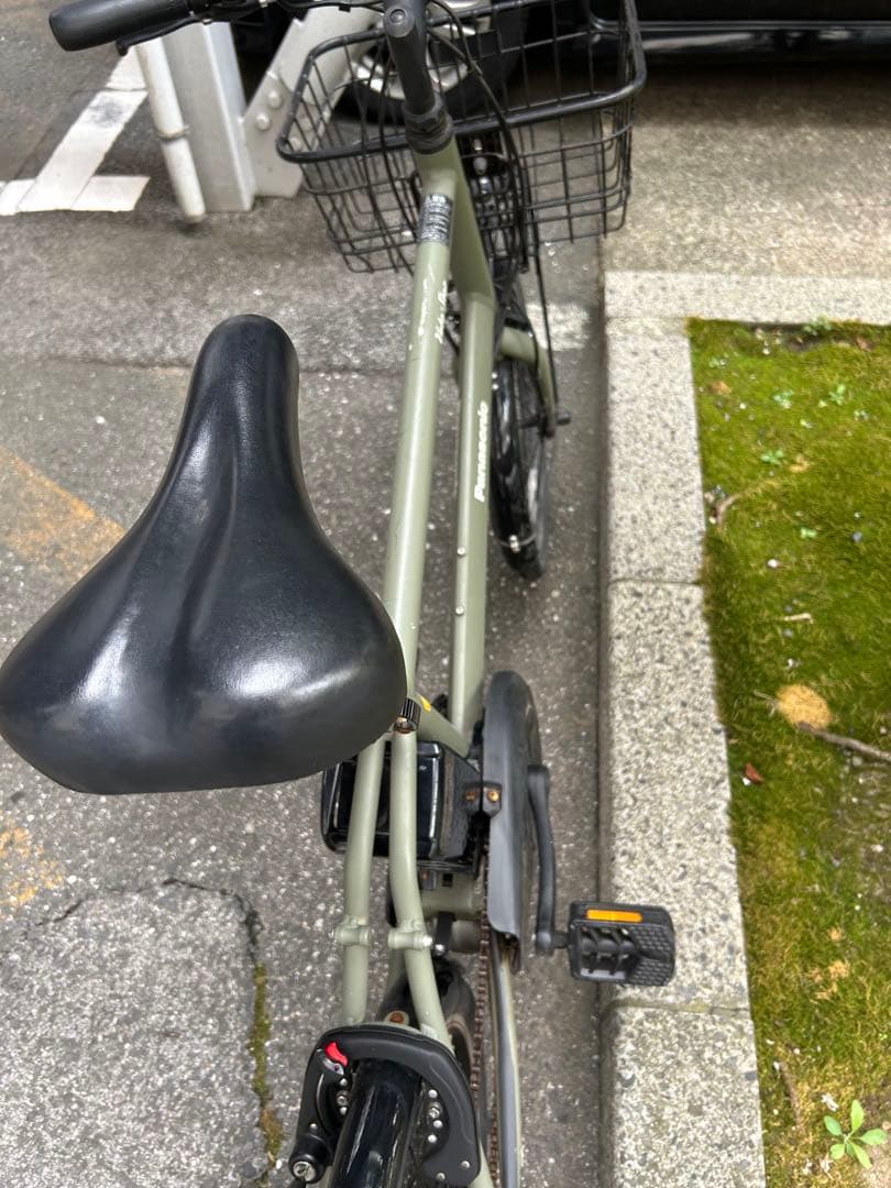 ベロスターミニ Panasonic 電動アシスト自転車 オリーブグリーン