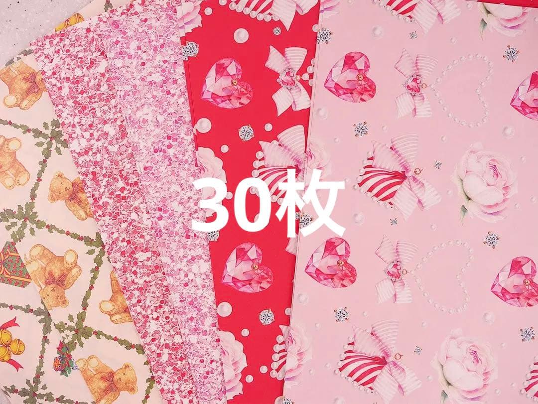 ホリデーset♡A4デザインペーパー　コラージュ　ダイカット　素材　クリスマス