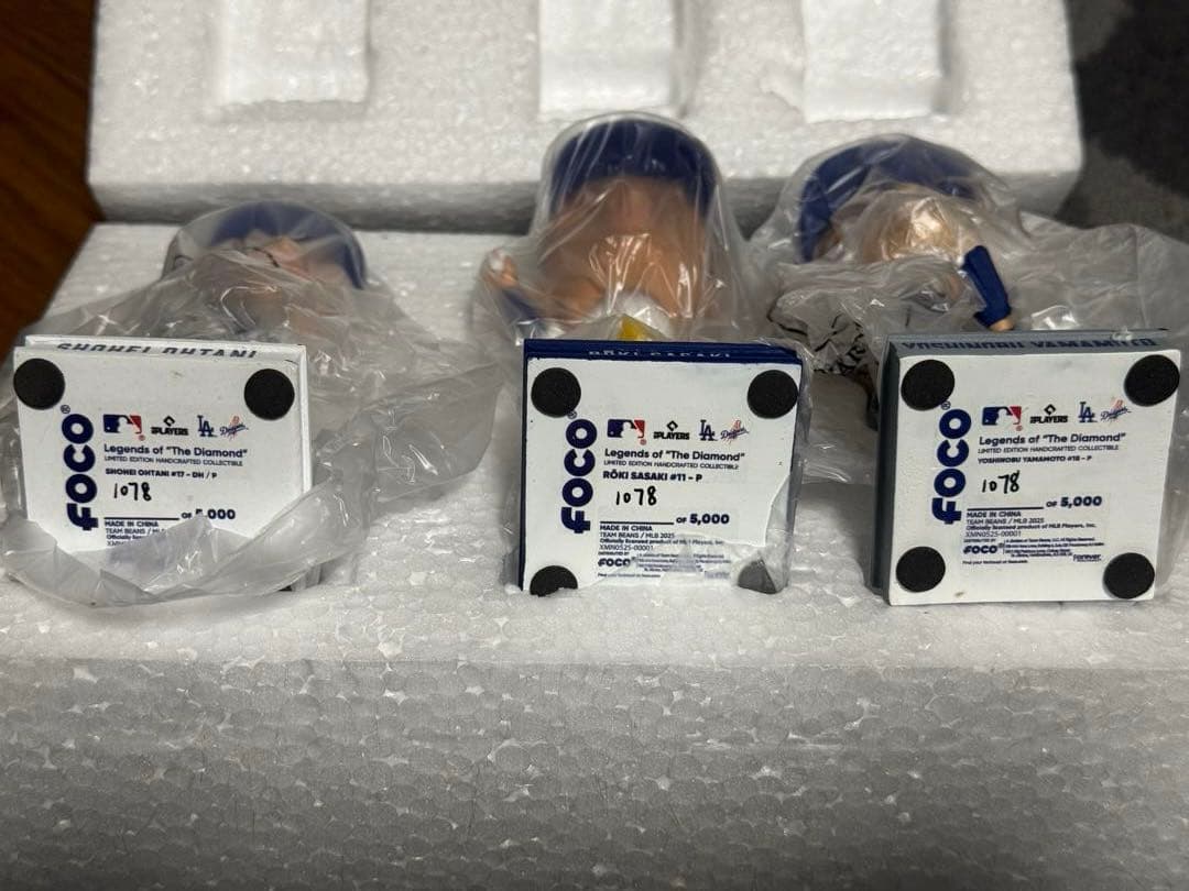 限定5000個 大谷翔平 山本由伸 佐々木朗希 ミニボブルヘッド 3セット