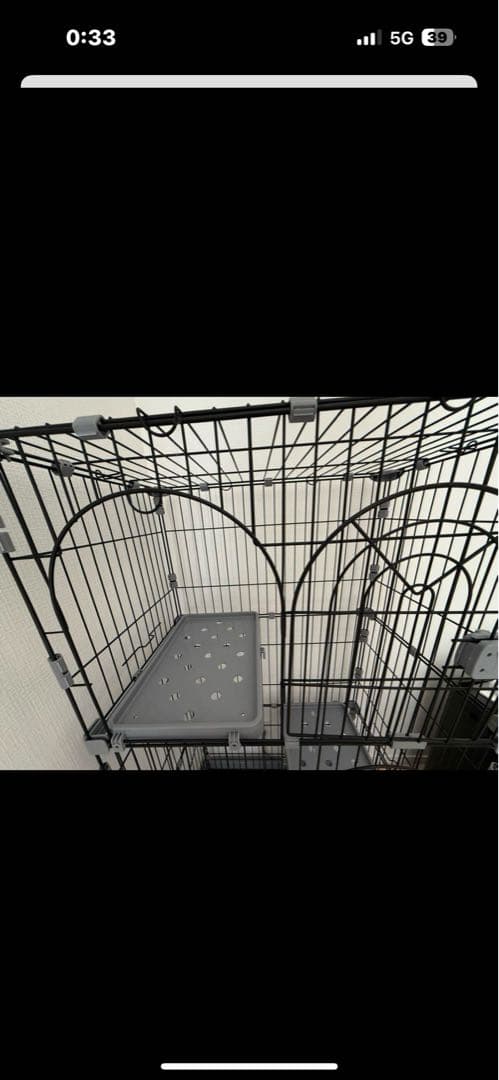 3段　キャットケージ ブラック