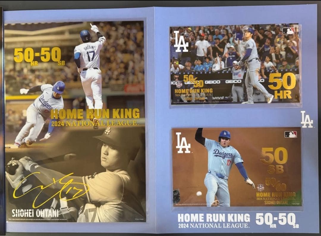 大谷翔平 プレミアムフレームポストカードセット 50-50達成記念　MLB