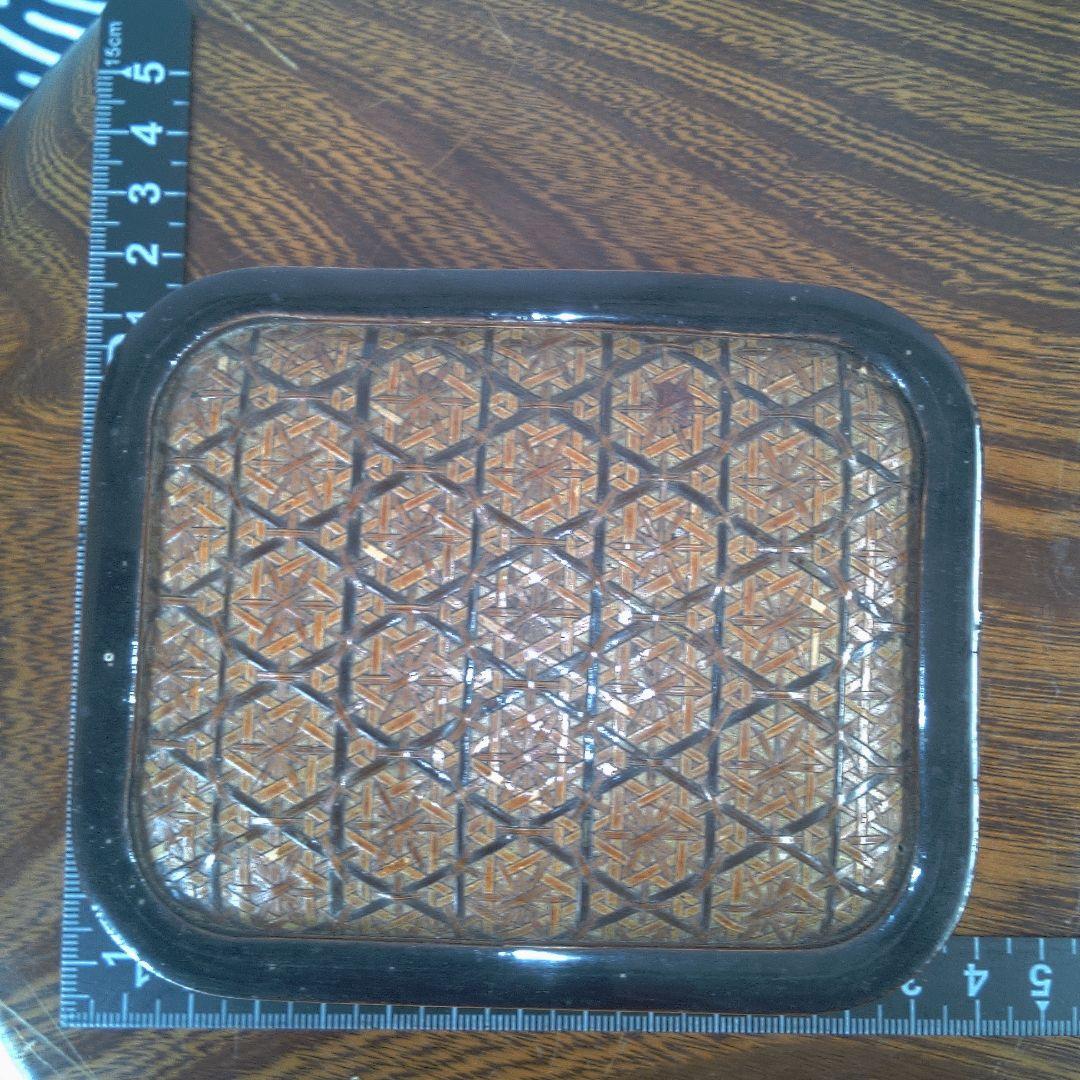 骨董６幾何学模様の木製小物入れ