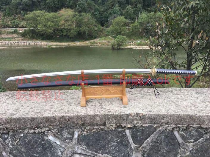 【ブラック】長尺 武具　刀装具　日本刀　模造刀 居合刀 鑑賞 手鍛造打 武蔵