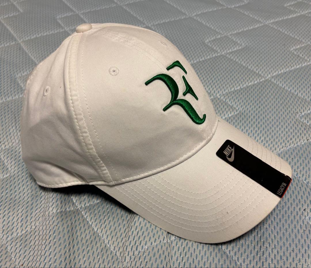 NIKE RFロゴ刺繍CAP 白/緑 フェデラーモデル キャップ 新品・タグ付き