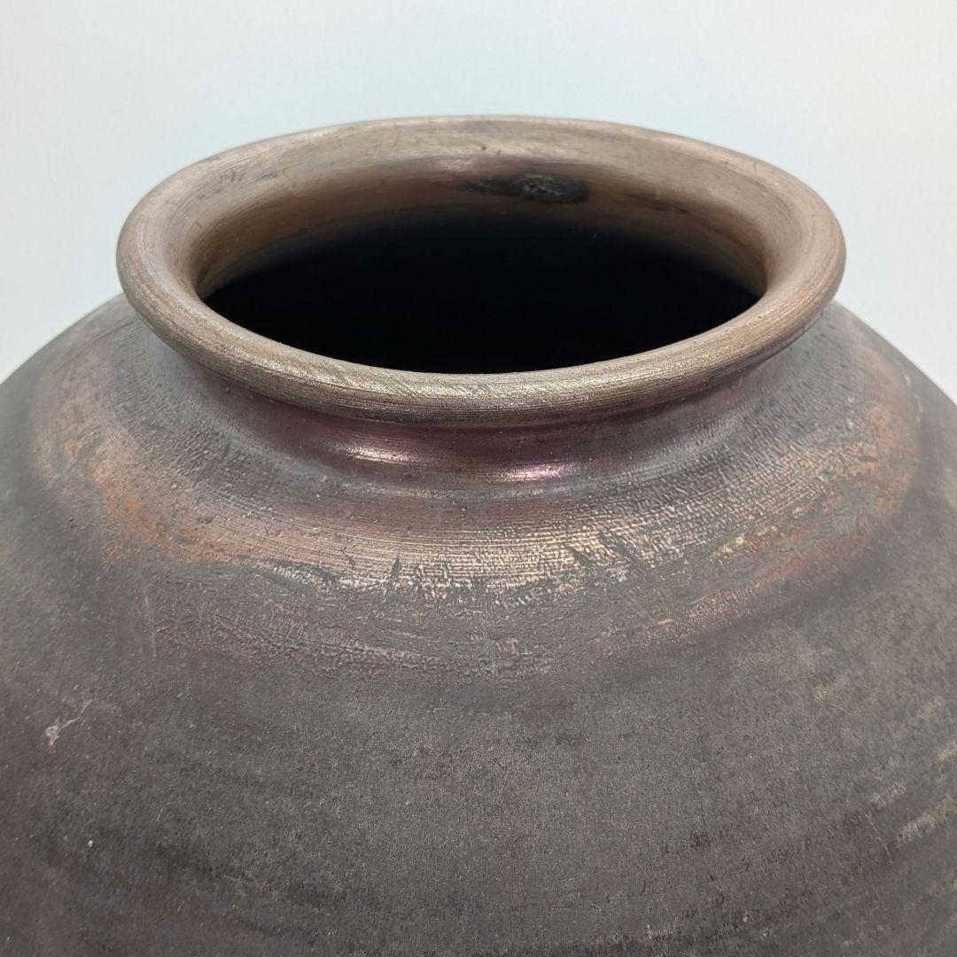 岡山県重要無形文化財 二代藤田龍峰 備前焼 大壷 大壺 つぼ 花器 花瓶 花入