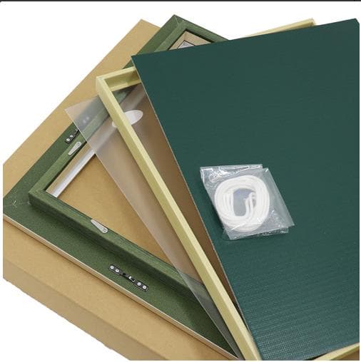 アクリル画　原画　「星降る夜のクリスマス03」額縁付　F3サイズ　キャンバス