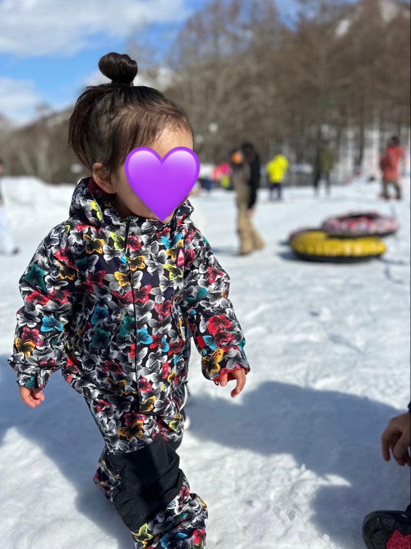 【美品】Burton バートン　スノーウェア　バタフライ柄　着画あり　限定値引き