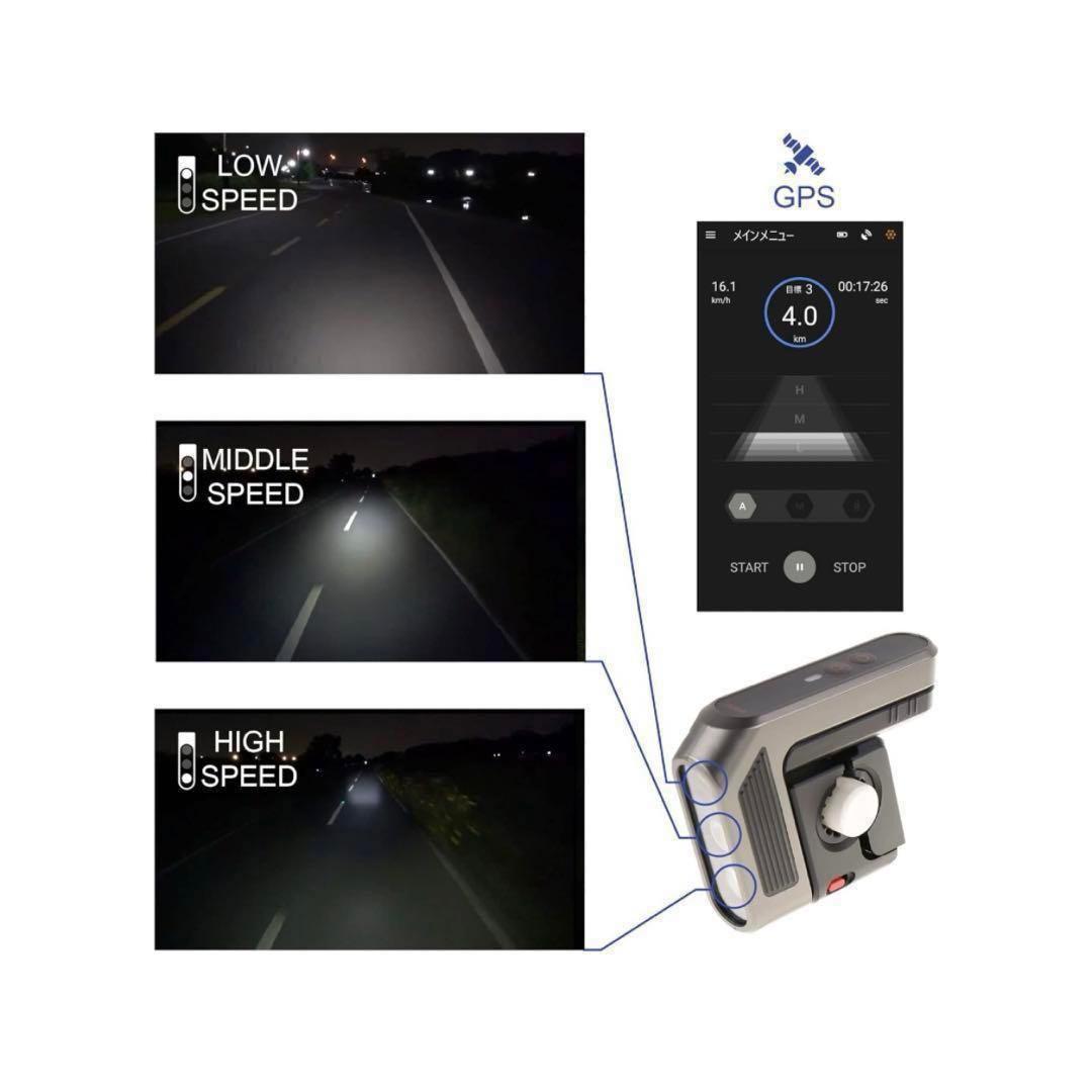 新品⭐️アンモナイト車速反応式自転車用オートヘッドライトスマホ連動GPS