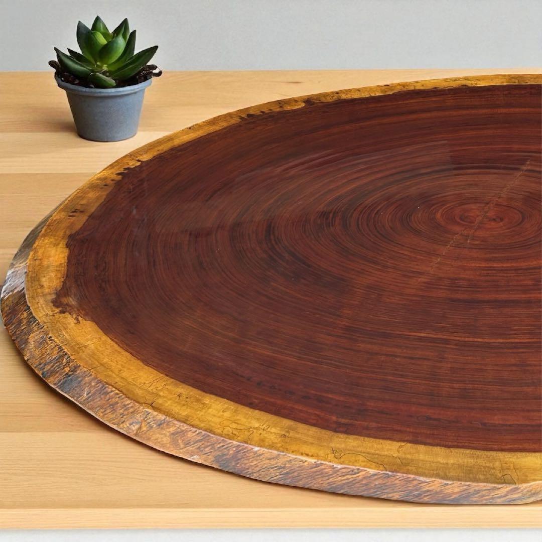 花梨✨一枚板テーブル 高級無垢材 ローテーブル 座卓 和モダン 天然木 鏡面仕上