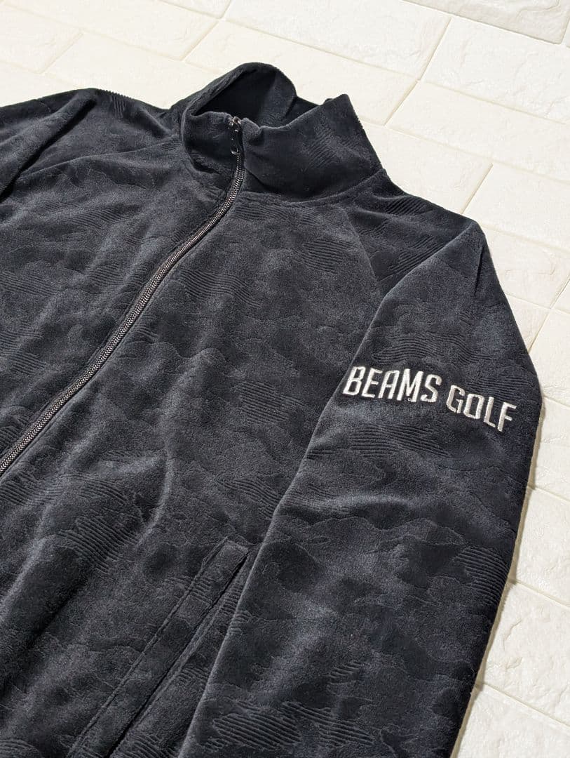 BEAMS GOLF ビームスゴルフ 迷彩フルジップ ベロア ジャケット