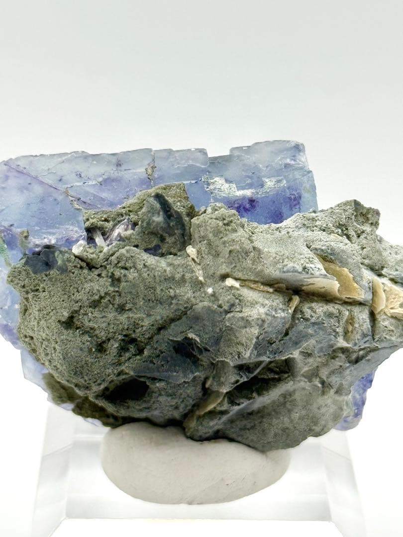 ボリューム感　ブルーフローライト　浙江省産　原石　蛍石　鉱物標本