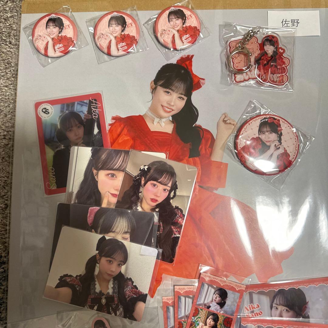 佐野愛花 グッズセット バッジ・キーホルダー・ポスター・チェキ