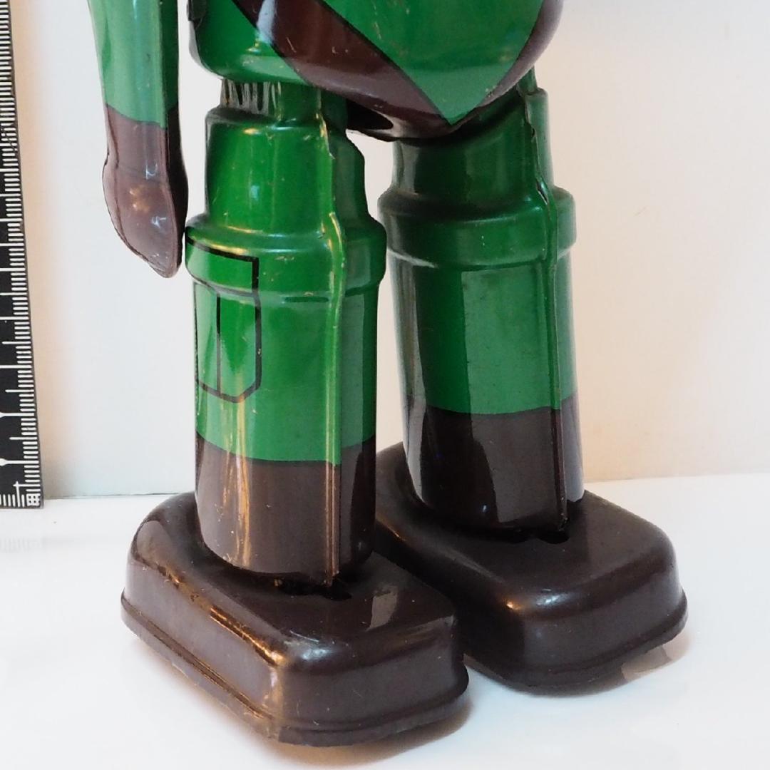 TOMO　ATD【0戦はやと】当時物ブリキ ゼンマイ歩行ロボット人形