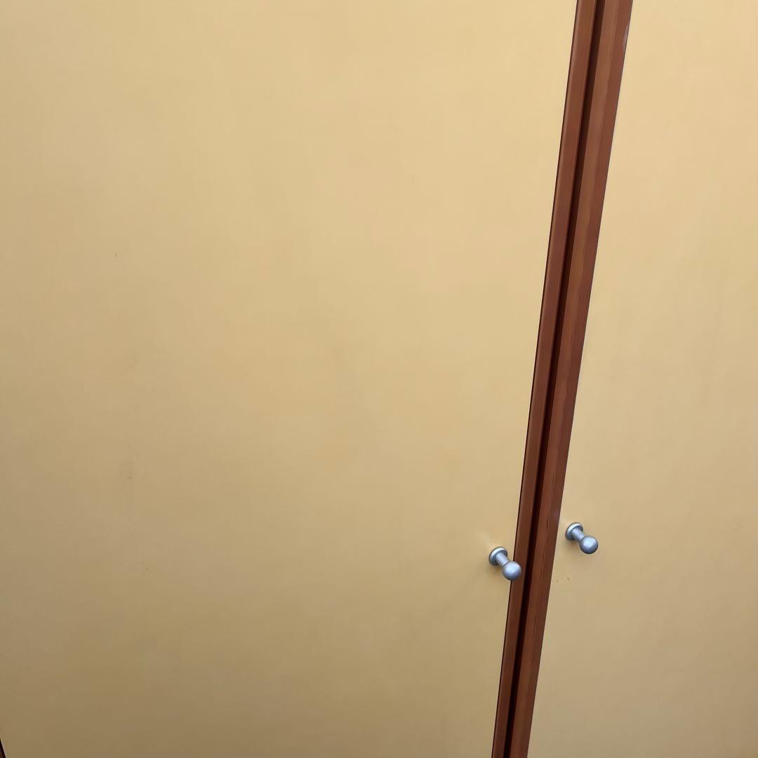 引き取り限定✨大型ワードローブ 鏡付き 6段チェスト ナチュラル木目 洋服タンス