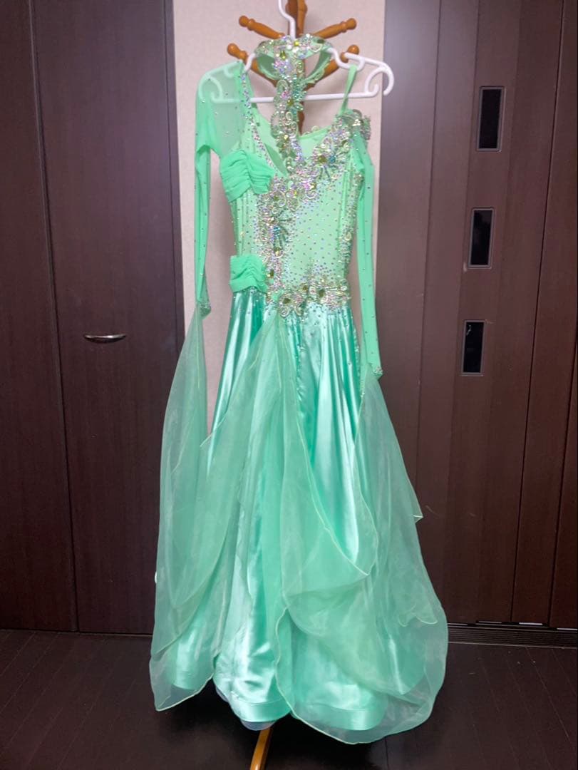 社交ダンス用ドレス ミントグリーン