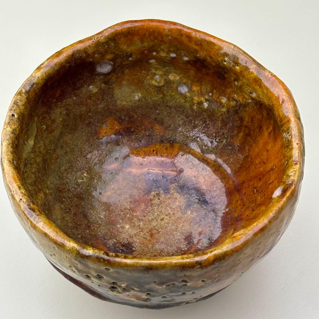 江戸時代 嵯峨焼 楽茶碗 嵐山 茶道具 共箱 骨董品　アンティーク