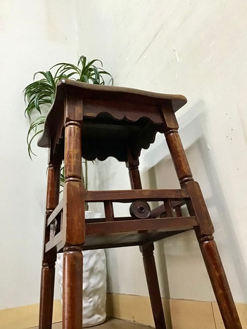 管201☆英国☆アンティーク☆無垢材☆コンソールテーブル☆花台☆サイドテーブル