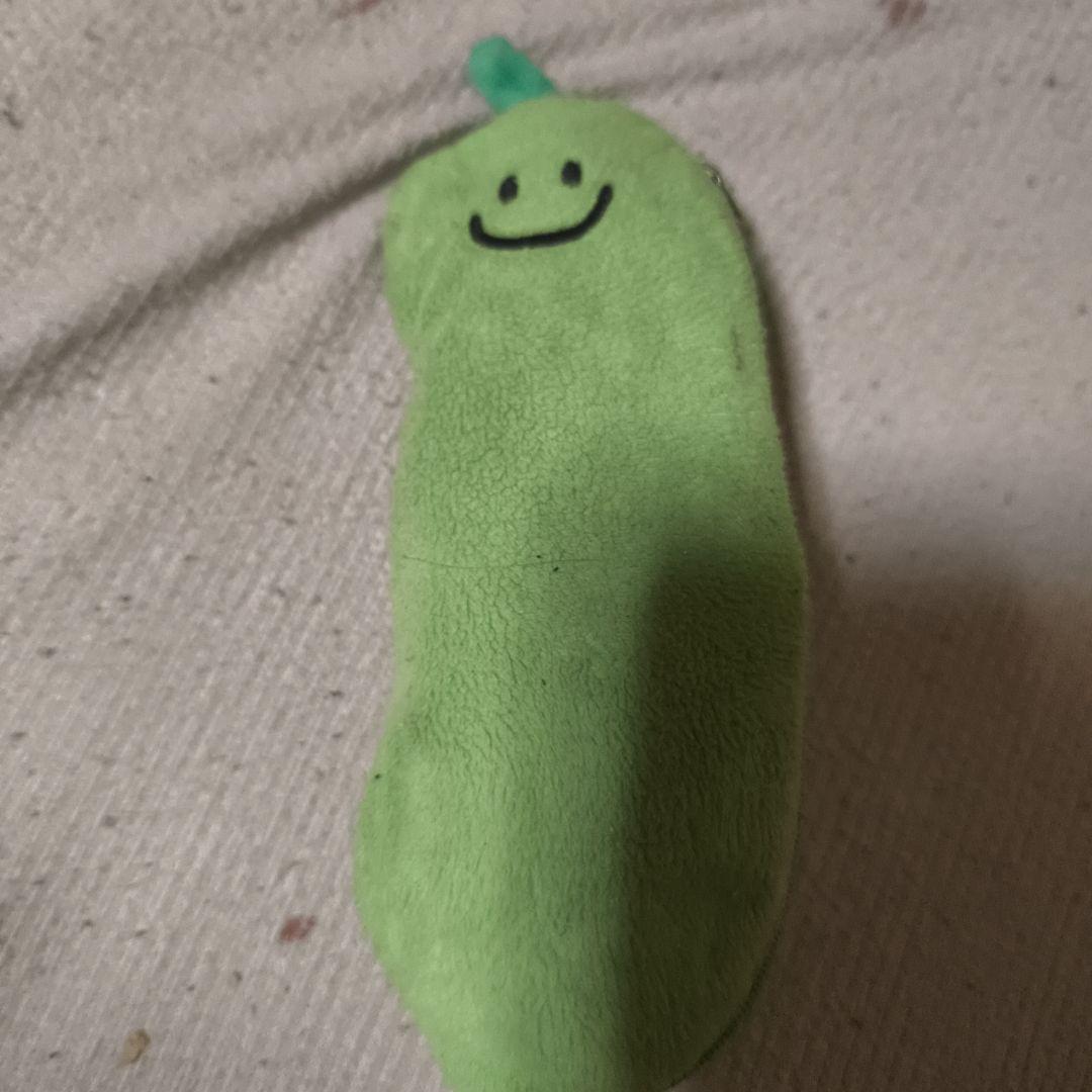 緑色の笑顔キャラクター筆箱