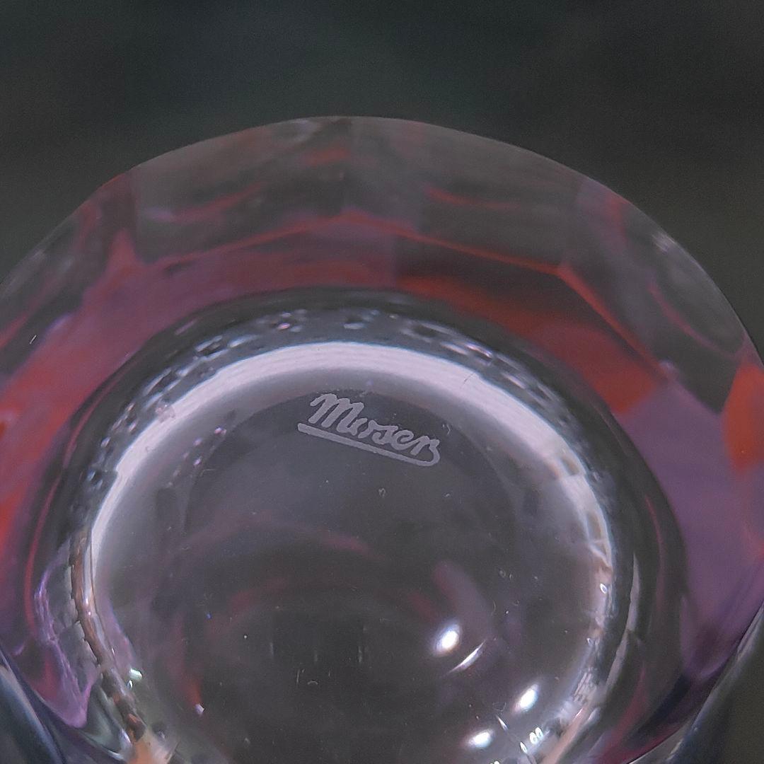 【希少色】MOSER モーゼル パウラ グラス ペア 花模様 金彩