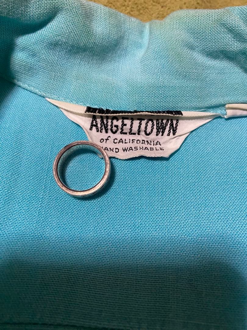 50s 60s ANGELTOWN ボーリングシャツ レーヨン