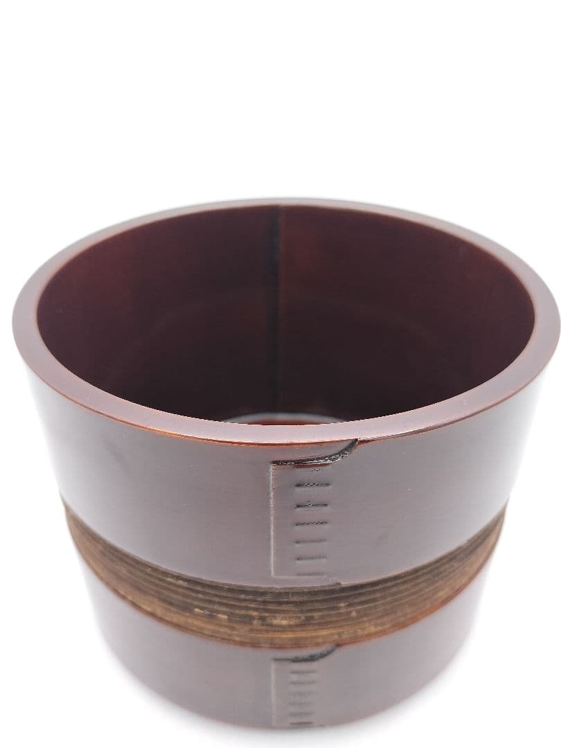 c740 淡々斎好写鮓桶建水 吉野鮨桶 谷弐郎 木箱 茶道具 古物