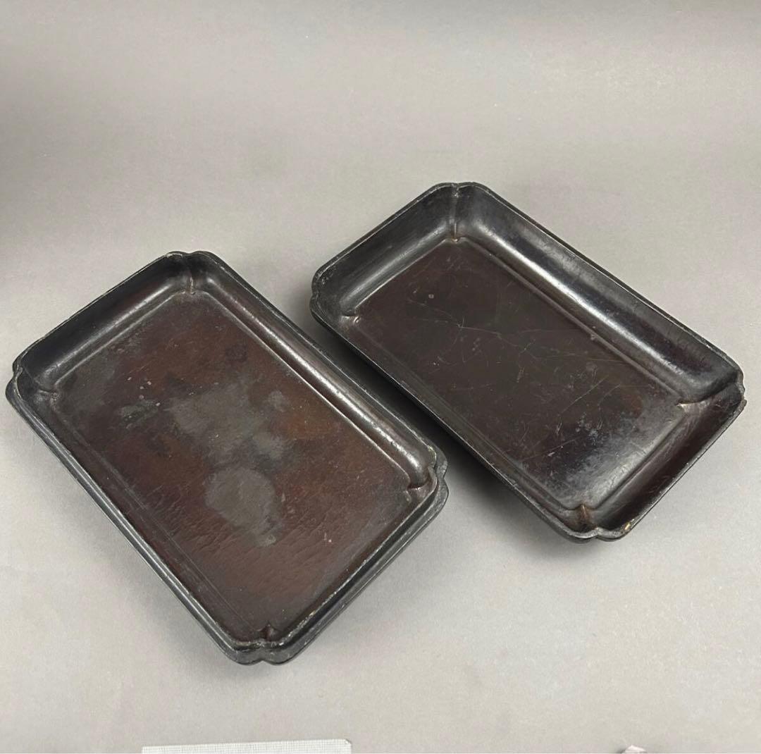 黒漆金彩長方箱 美術品　茶道具　骨董品　漆箱　漆器　黒漆　文房具　重箱　香道具