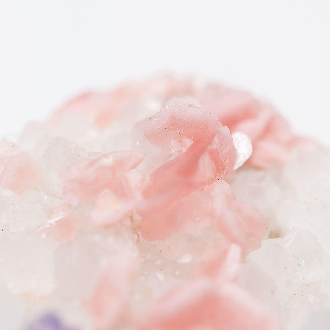 中国 ロードクロサイト フローライト 天然石 原石 鉱物標本 鉱石 蛍石 734