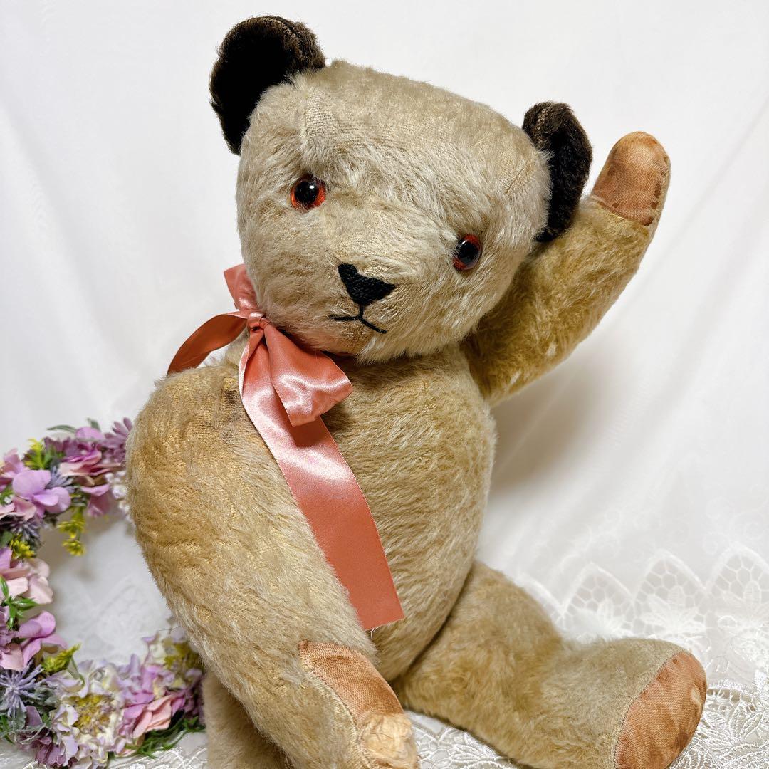 ❤️ビッグ❤️黒いお耳のチャドバレーベア　アンティークベア　Chad Valley