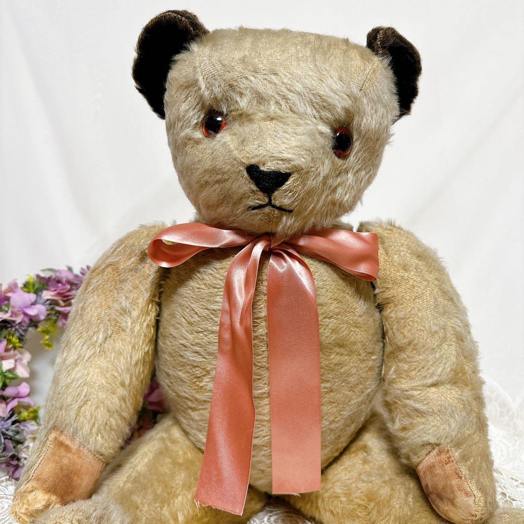 ❤️ビッグ❤️黒いお耳のチャドバレーベア　アンティークベア　Chad Valley