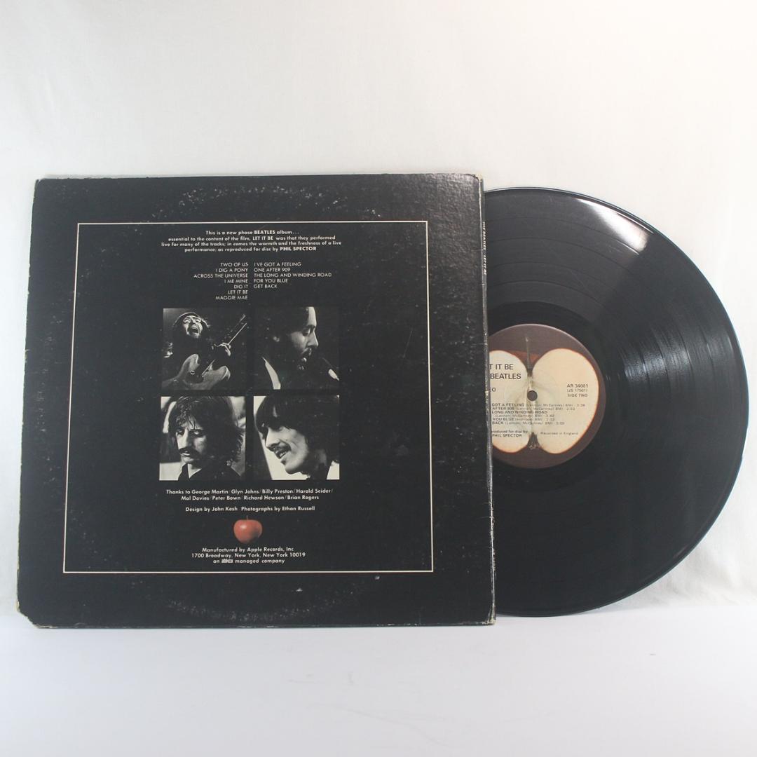 米LP The Beatles LET IT BE USステレオ レッドアップル