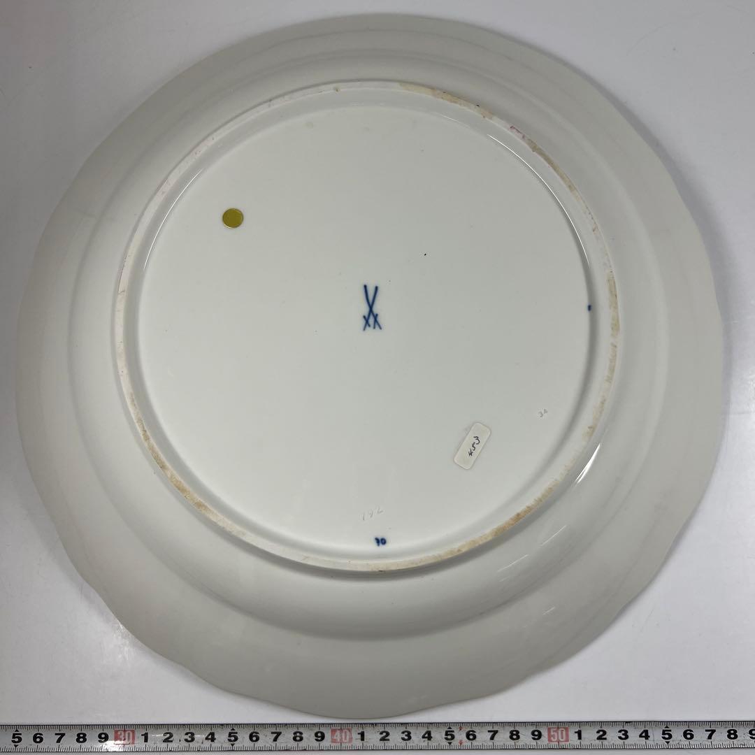 マイセン　ブルーオニオン　特大プレート　直径35㎝　東な7-0831⭐︎1F