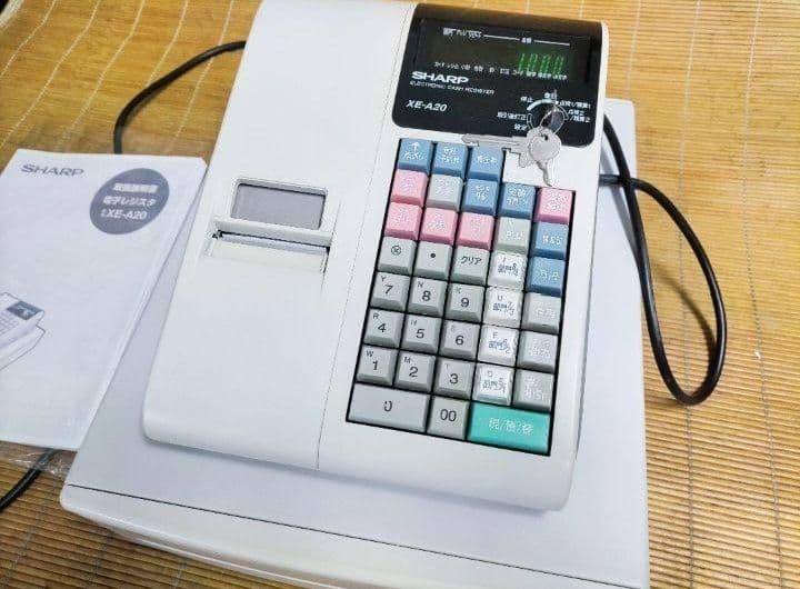 シャープレジスター　XE-A20　店名設定無料ロゴ可能機種　202555