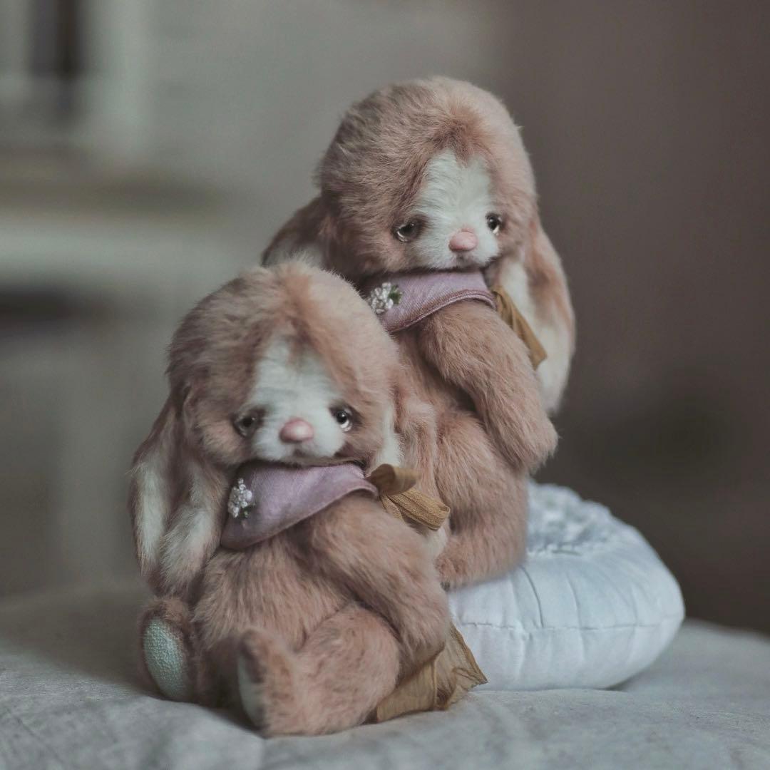 ぬいぐるみ アーティストベア テディベア 海外作家様 気怠うさぎ 兎