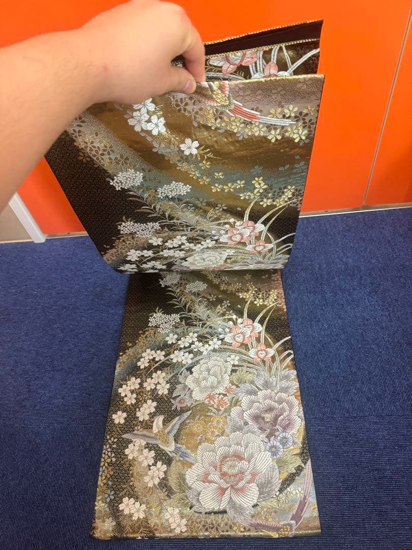 2685袋帯 古代彫金紋 西陣織 金糸　高級上質上品　約440cm 未使用