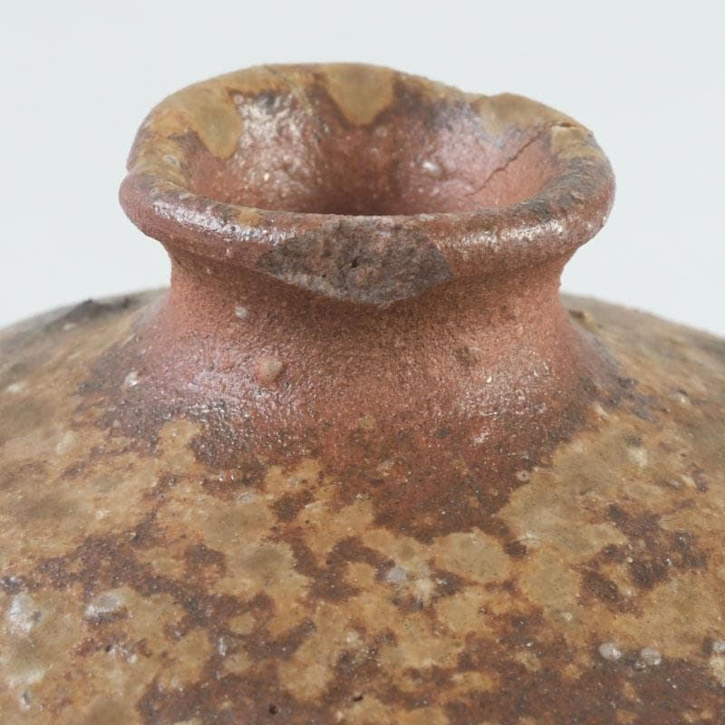 北大路魯山人作　信楽焼　花入　壷　共箱　V　9660