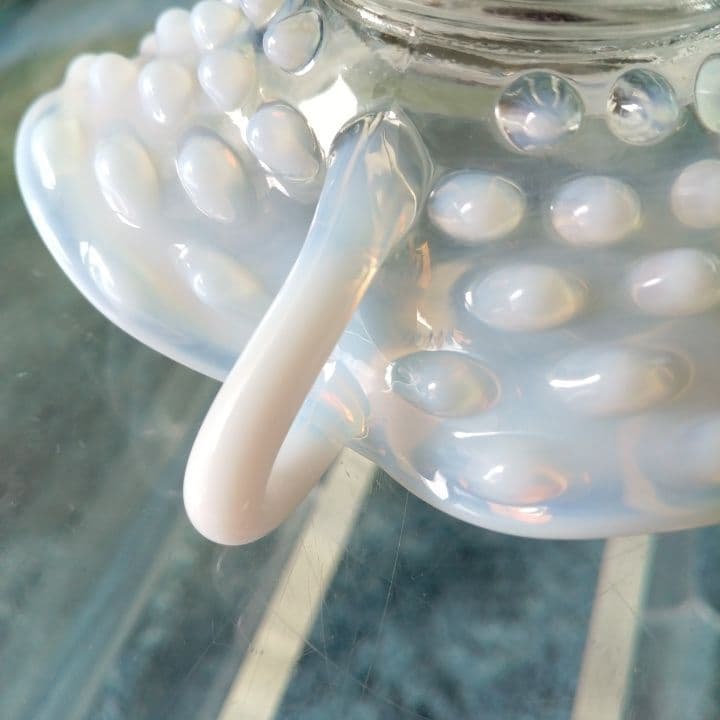 フェントン オパール  グラスプレート 美品です。ファイヤーキングお好きな方もー