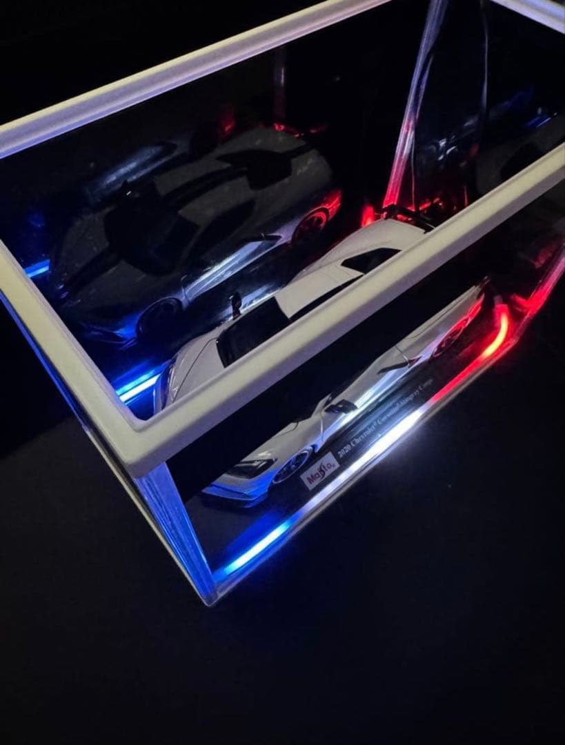 【世界に一つ‼️】Corvette 1/18 ジオラマ LED 展示 鑑賞用 模型