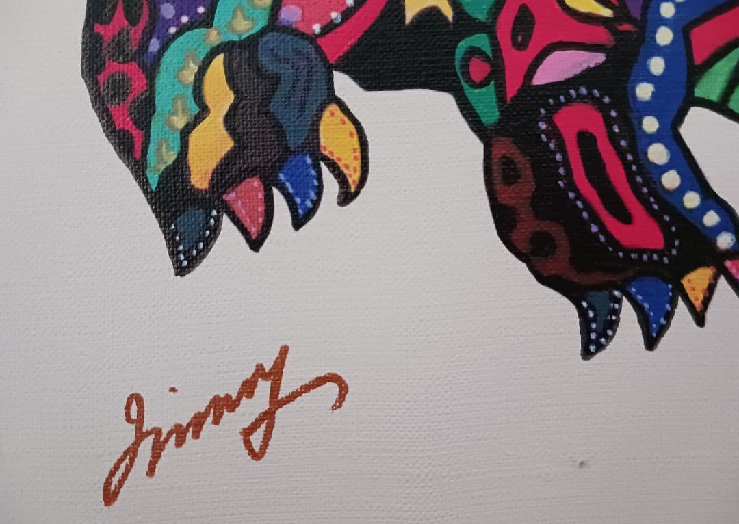 ジミー大西「ワニ」油彩 F6号 肉筆 サインあり