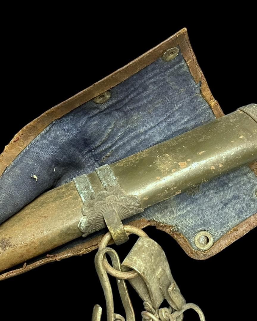 帝国陸軍 グルメット 軍刀 鞘 皮張り チェーン 旧日本軍 陸軍 骨董品 軍装