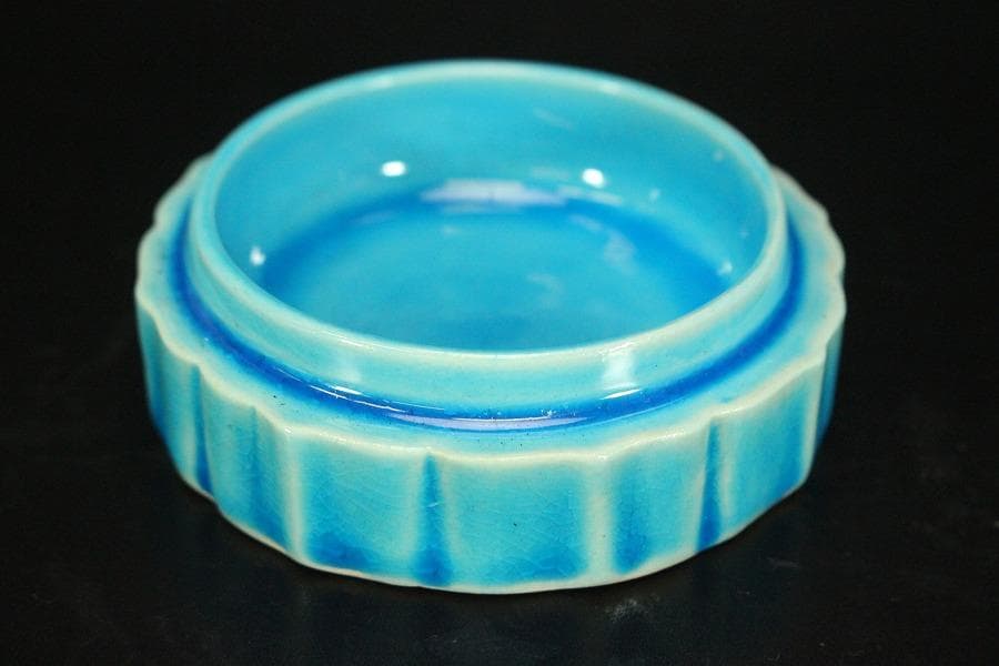 茶道具 浅黄交趾 香合 木箱付(メ1131)