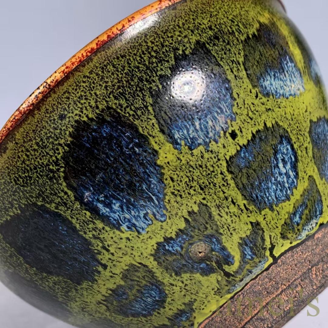 中国古美術・宋建窯風・包口窯変天目茶碗・抹茶碗・茶道具・茶器・陶芸・骨董風・古玩