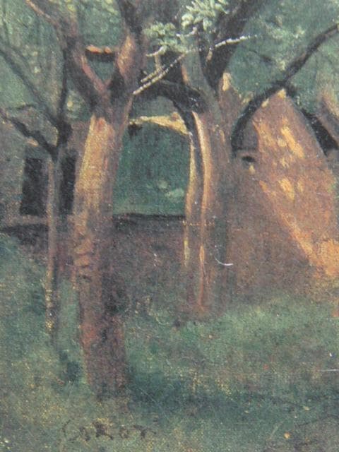 カミーユ・コロー、オンフルールのトゥータン農場、希少な額装用画集より