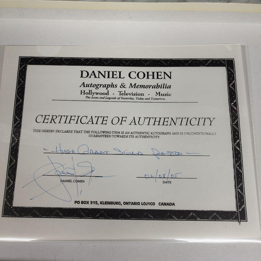 ハリウッド　ヒュー・グラント　直筆サイン入り8Ｘ10フォト 証明書付き